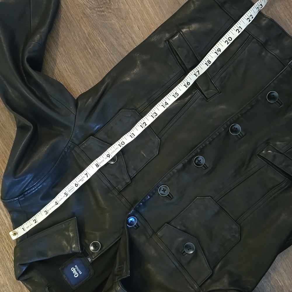 GAP Button Front Leather Jacket - image 10